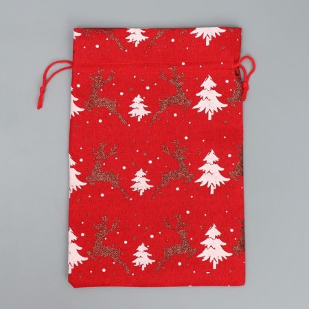 Gift bag "New Year's bag", deer, 16 x 24 cm +/- 1.5 cm, New Year-4
