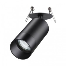 Lamp built -in Novotech. SLIM, 9W, GU10, 155x60x60 mm, black color