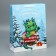 Laminated vertical "New Year's house", l 31 x 40 x 11.5 cm, New Year