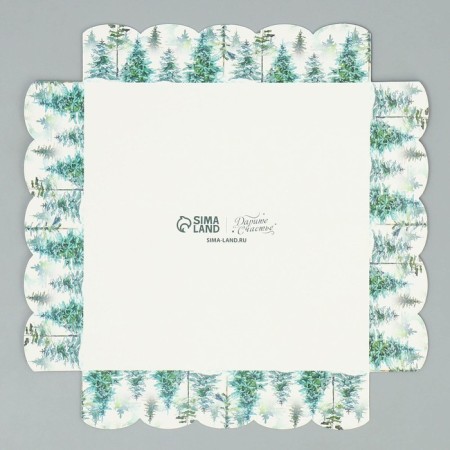 Box for confectionery products with PVC "Winter", 15 x 15 x 3 cm, New Year-7