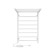 The electric heated towel "Sanprise" Aurora P8, 500x800 mm, left, white