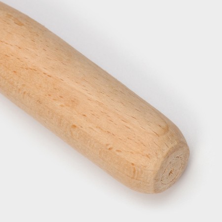 The opener is not riveted, 17 × 4 cm, zinc, with a wooden handle made of beech-3