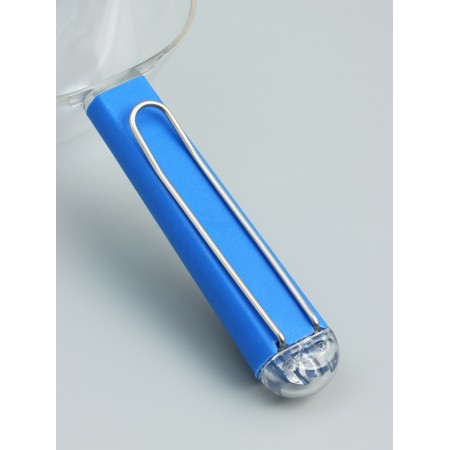 Scoop for feed with a measured scale and clothespin, 19 x 9.5 x 7 cm, gray-blue-1