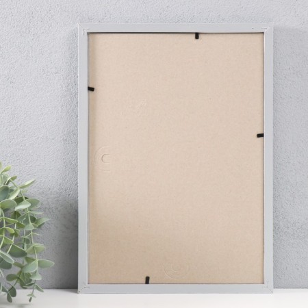 Photo frame MDF 21x30 cm, No. 5 "Simple", silver (plastic screen)-3