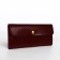 Women's wallet on the button, burgundy color