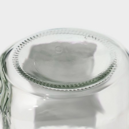 Bank Glass Daulay "Lavender", 450 ml, 10 × 7.5 × 13 cm, with a handle, a lid and a tube-6