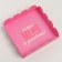 Cookie box, confectionery packaging with PVC lid, “eat me and smile”, 13 x 13 x 3 cm