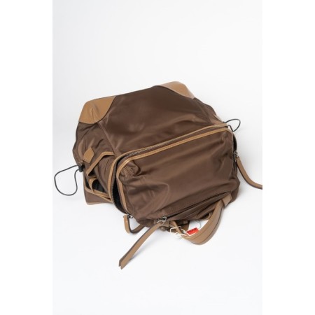 Women's backpack, textiles, ludor brown, 38x14x36 cm-4