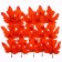 Decor "Autumn sheet" set of 15 pcs., Size 1 pc. - 9 × 11 × 0.2 cm, orange color
