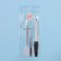 Manicure set, 3 objects, on a blister, silver/black color