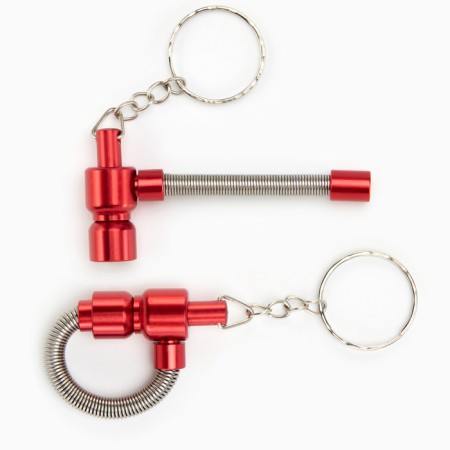 The smoking "spring" tube, with a brass framing, 3.5 x 7.5 cm