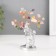 Bonsai souvenir "Silver Elephant with Cash tree" Color 36 stones 6.2x4.5x13.5 cm