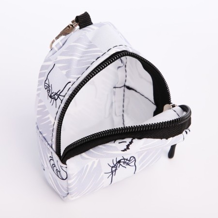 School backpack of textiles on a zipper, 4 pockets, color gray color-9