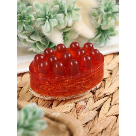 Massage soap with Luffa "Coffee" 100 g "Dobroparov" brown-5