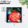 Mini postcard “I wish you happiness in the new year!”, Red ball 7 x 7 cm, New Year