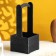 Kashpo - wooden box "Provence" 13.5x13.5x30 cm black