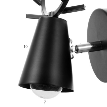 Bra "Lungo" E27 40W black 18x7x9 cm-8