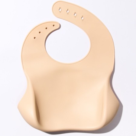 Blory for feeding silicone with pockets, beige color-2