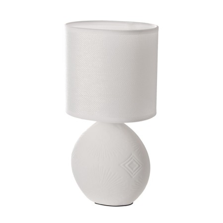 Table lamp with lampshade Risalux "FIESS", E14, 40 W, White, 13 × 13 × 27 cm-6