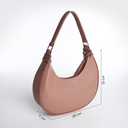 Women's bag Textura, baguette, small size, brown color-2