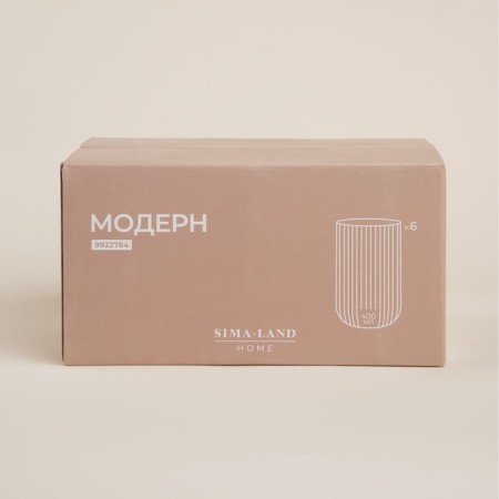 A set of glass glass SL Home "Modern", 400 ml, 8 × 13 cm, pink color-4