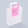 Gift package with a cut handle 26 x 32 x 10 cm, white