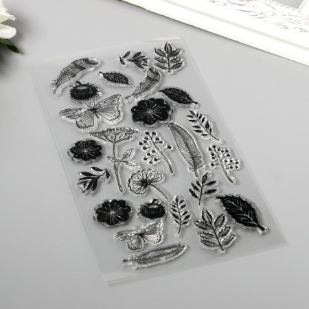 Stamp for creativity Silicon "Herbarium" 20x10 cm-1