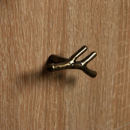 Handle button Cappio "branch", color ancient bronze-4