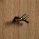 Handle button Cappio "branch", color ancient bronze