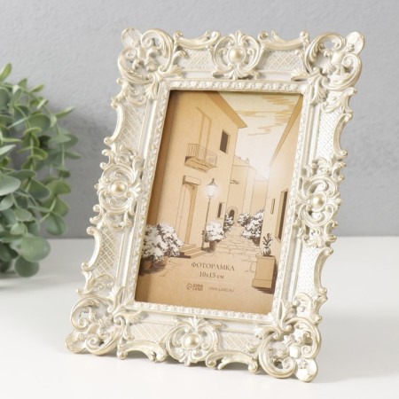 Photo frame Polystone 10x15 cm "Versailles" Sanding gold 16.2x2.4x21.4 cm-1