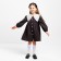 Children's dress with collar Kaftan, size 34 (122-128 cm), black color