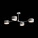 Ceiling EVOLUCE lamp. Sle183702-04. Gemento. 4x60 watts, E14, 68x71.5x32 cm, color gray color