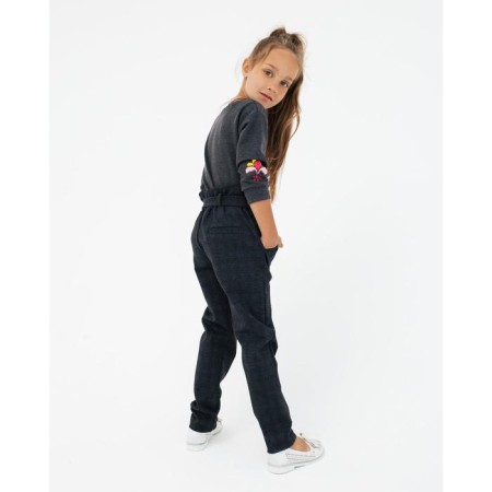 Pants for girls, gray color, height 104 cm-5