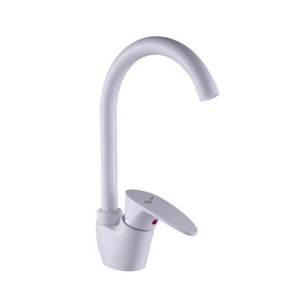 Kitchen mixer PLSTART PL4105-8, single-leaf, 35 mm cartridge, ABS plastic, white