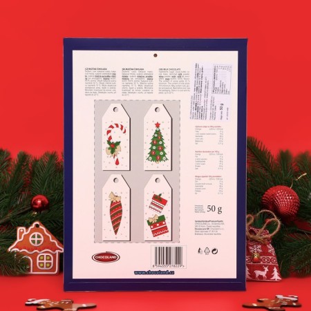 Advent calendar with mini tiles made of milk chocolate "New Year's deer", 50 g-3