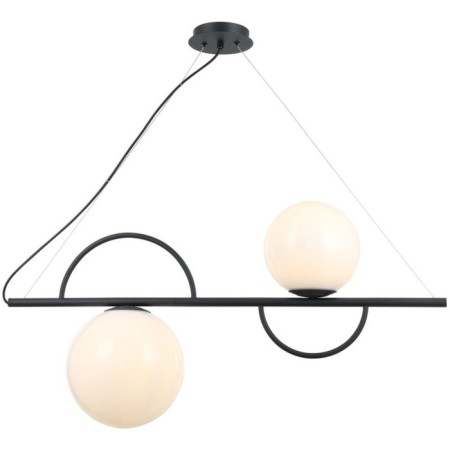 Suspended lamp Vine 2XE27 40W, size 25x91x75.5-150 cm, black color