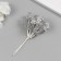 Artificial plant for creativity "forget -me -nots" 1 bouquet = 6 branches silver 13.5 cm