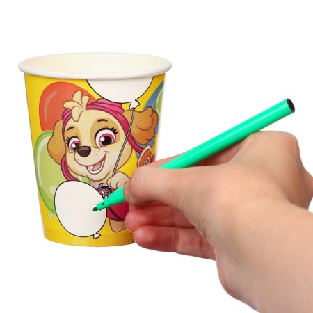 A glass of paper "Happy Birthday!", 250 ml, puppy patrol-6