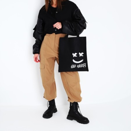 Shoper Habits, sparkles, without lightning, without lining, black color-6