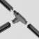 Connector T-shaped for the Technical Tract-31b-L, left-linked, 16.6x9.9x3.2 cm, black color, black