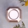 Square Square from gypsum with mowed corners is small, 9x3.5cm, champagne