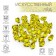 Artificial ice, 260 pcs, 25 x 18 mm, yellow