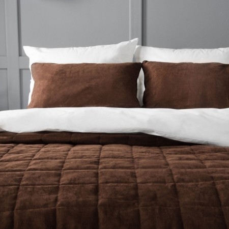 Software "Soft": a coverlet 250 x 270 cm, pillowcase 40 x 60 cm - 2 pcs, color wenge-2