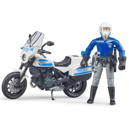 Game set SCRAMBLER DUCATI motorcycle with a policeman figure