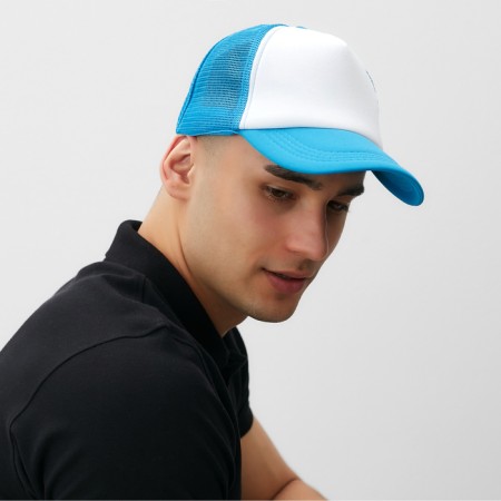 Baseball cap with minaku grid, blue color, size 56-58-3