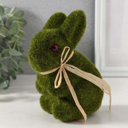 Souvenir PENSEPLAST "Green rabbit with a bow" 11.5x9x15 cm