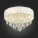 Ceiling lamp G9, 6x5W, 33x45 cm, chrome color, white, transparent