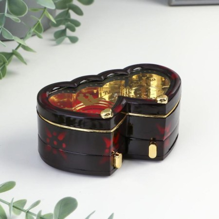 Musical box "2 hearts" 11.5x7 cm