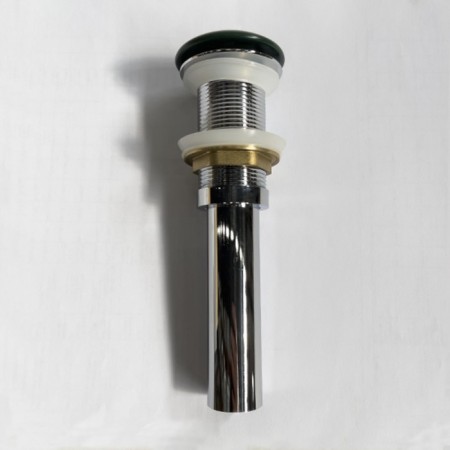 The bottom valve Comforty DK-01MDG, with a ceramic top, without overflow, the color is dark green matte