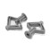 Tundra dowel, type of butterfly 35x32, gray color, 25 pcs.